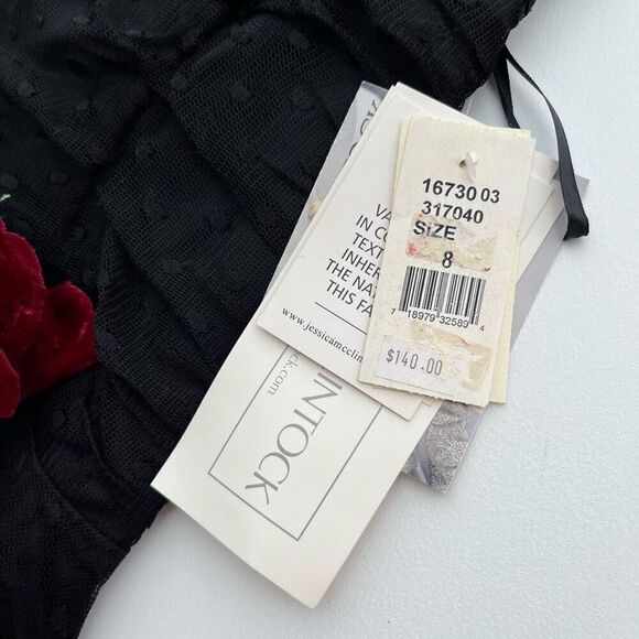 NWT Y2K Scott McClintock Strapless Black A-Line Fot and Flare Formal Dress - SZ - Picture 8 of 9